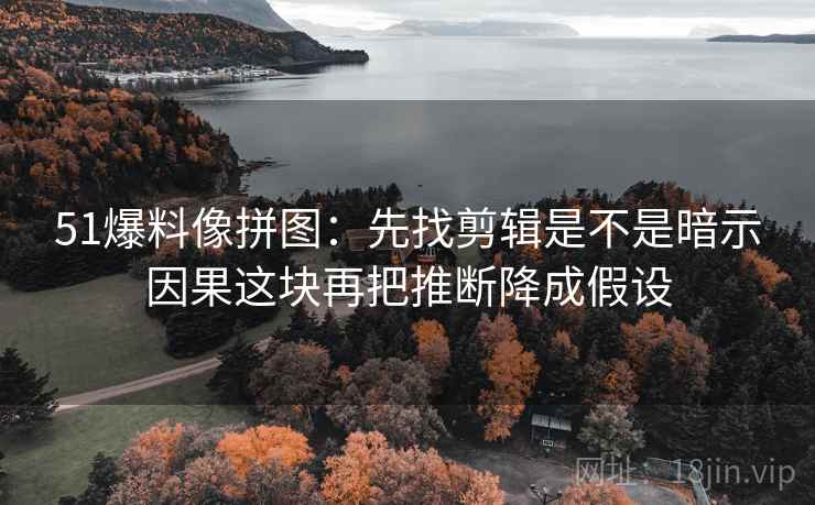 51爆料像拼图：先找剪辑是不是暗示因果这块再把推断降成假设