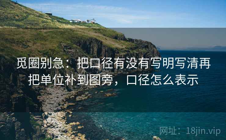 觅圈别急：把口径有没有写明写清再把单位补到图旁，口径怎么表示